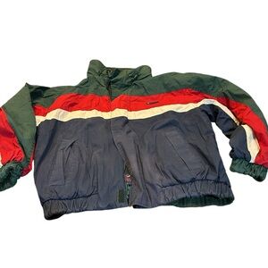 Vintage Bugle Boy 90s‎ reversible windbreaker - hood inside the collar xl